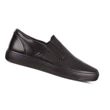 Baskets Ecco Soft 7 Slip-on Homme Noir | FR 635WNB